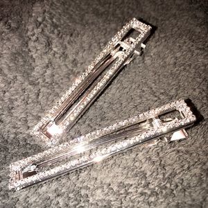 JUMBO Crystal Hair Clips Set of 2
